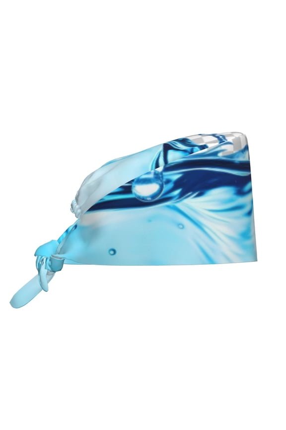 Crystal Clear Water Splash Print Men Women Adjustable Working Cap with Button Unisex Hats Sweatband
