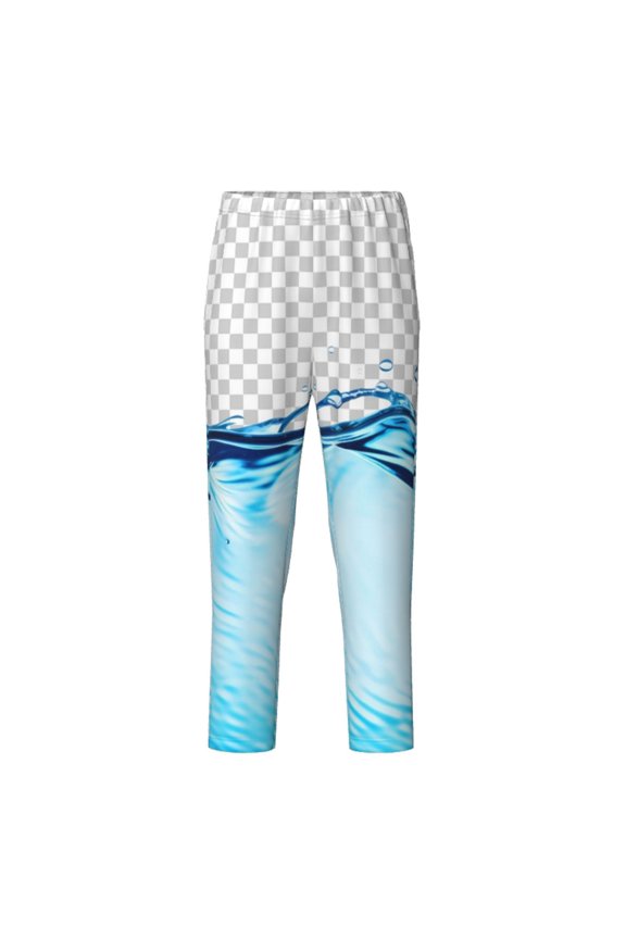 Crystal Clear Water Splash Print Teenagers' Pajama Pants Long Sleep Pants Soft Elastic Waist Pajama Bottoms Elastic waist with 2 Pockets 5-16 Years-Small