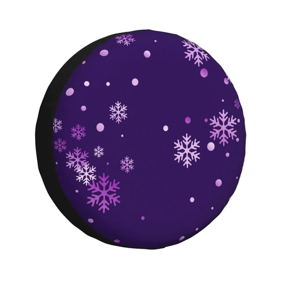Xecao Crystal Purple Snowflake for Tire Covers,Wheel Tire Cover Waterproof, Dust-Proof, And Universally Fitting for Cars,Trailers, SUVs-14 inch