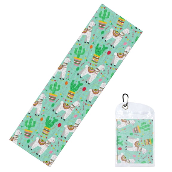 Xecao Cute Alpaca 1 Ice Towel: a quick-dry, cold sweat-absorbing neck wrap perfect for running, swimming, yoga, gym workouts, and all your exercise needs