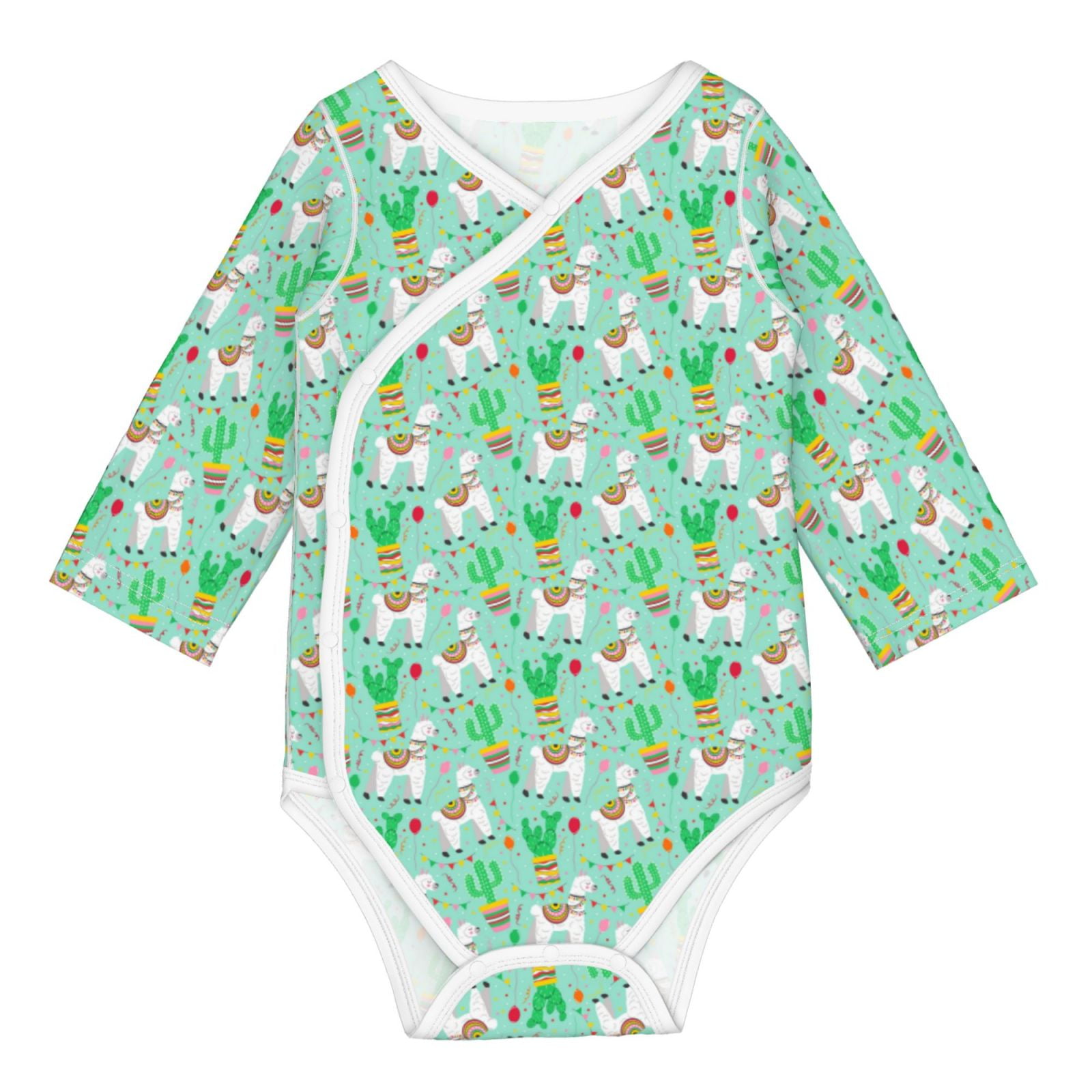 Xecao Cute Alpaca 1 Print Baby unisex-baby Cotton Long-sleeve Bodysuits-3 Months