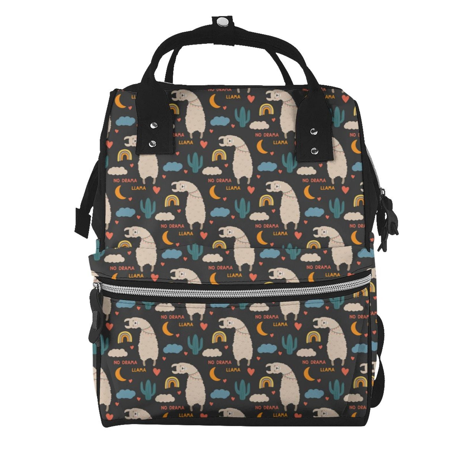 Xecao Cute Alpaca print Large Capacity Nappy Bag is a multi-functional ...