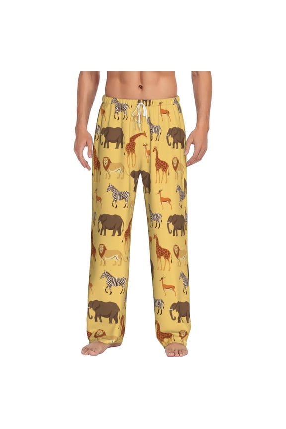 Cute Animals Men's Straight Lounge Pajama Pants: The Ultimate in Comfortable Sleepwear