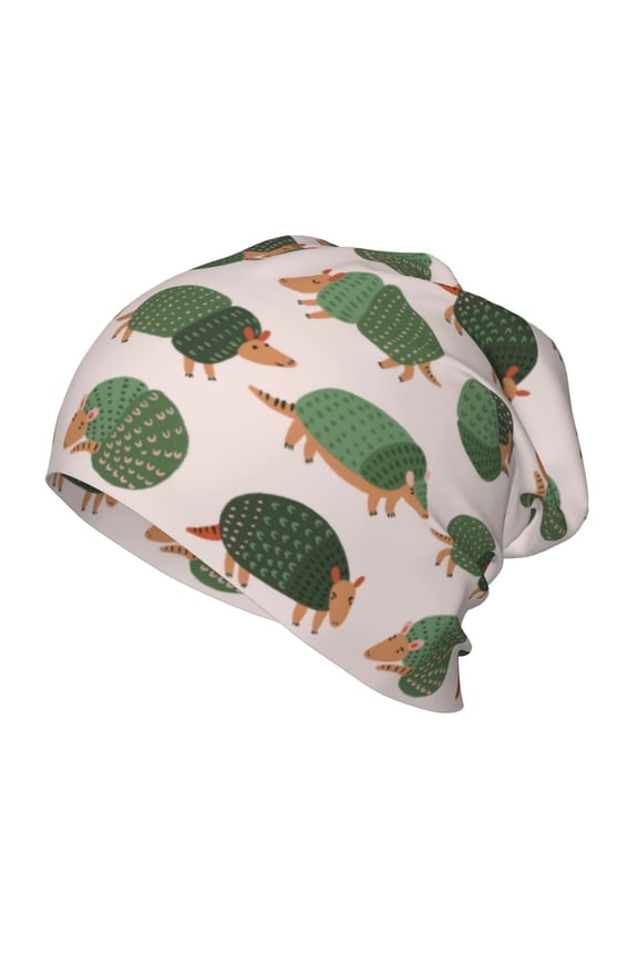 Cute Armadillo Print Beanie Hat Toddler Girls Boys, Baby Hats Winter Warm Knitted Thermal, Kids Winter Caps