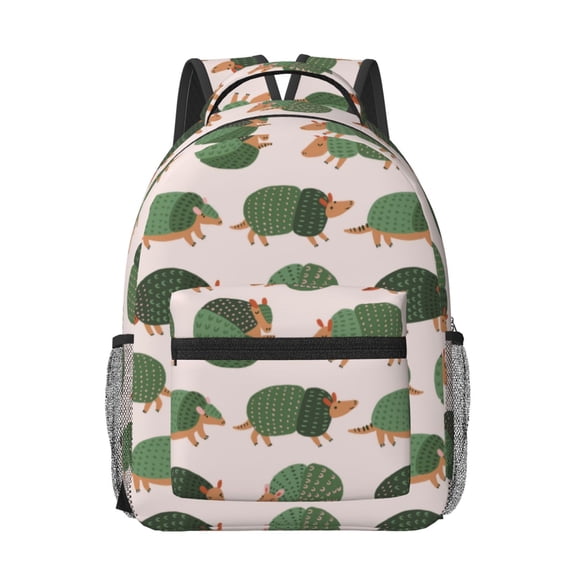 Xecao Cute Armadillo Print Casual Backpack: A Computer Backpack Ideal for Men and Women, Perfect for College, School, or Daily Travels-One Size