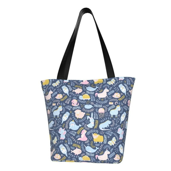 Xecao Cute Baby Animals for Tote Bag for Women -Tote Shoulder Bag with A Little Pocket Inside, Perfect for Travel and Work.