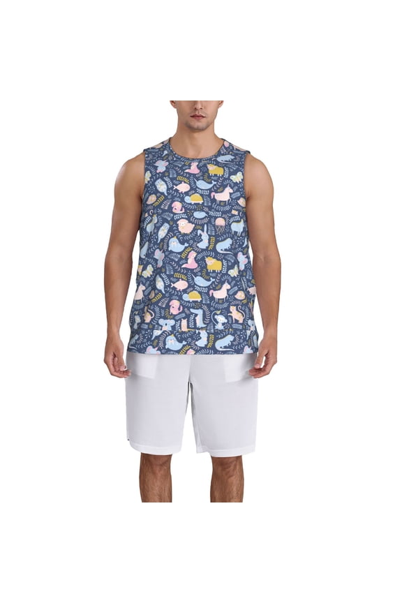 Cute Baby Animals print basketball shirt for both men and women, a unisex basketball jersey perfect for theme parties-Medium