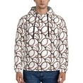 thumbnail image 1 of Xecao Cute Baseball Pattern Men's Adult Pullover Hoodie,Hooded Sweatshirt-Medium, 1 of 7