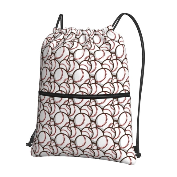 Xecao Cute Baseball for Drawstring Bags,Pull String Backpack Bags,String Bag Sackpack
