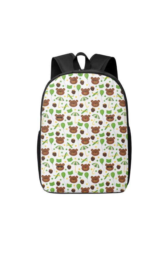 Cute Bear print Travel Backpack, Large Computer Backpack for Men Women, College School Rucksack Book Bag