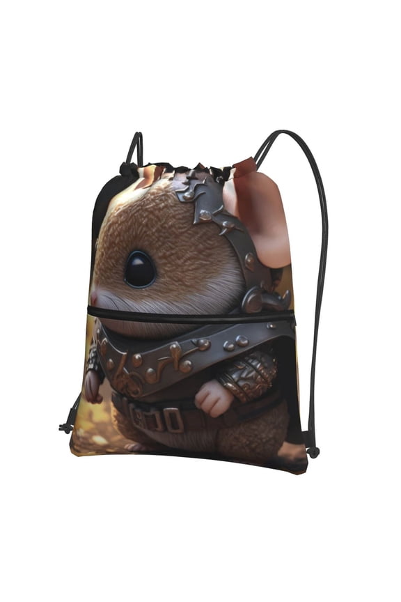 Cute Big-Eared Mouse for Drawstring Bags,Pull String Backpack Bags,String Bag Sackpack