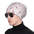 thumbnail image 1 of Xecao Cute Bow Tie Print Beanie Knitted Hat for Men Women, Winter Fashion Knit Cuffed Caps Unisex, 1 of 7