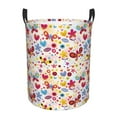 thumbnail image 1 of Xecao Cute Butterfly Flowers Print Laundry Hamper Basket,designed for Blanket Storage and Nursery Clothes in the Bedroom, 1 of 8