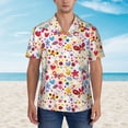 thumbnail image 1 of Xecao Cute Butterfly Flowers print Hawaiian shirt - a stylish short-sleeve button-down for men, perfect for casual beach and tropical outings., 1 of 9