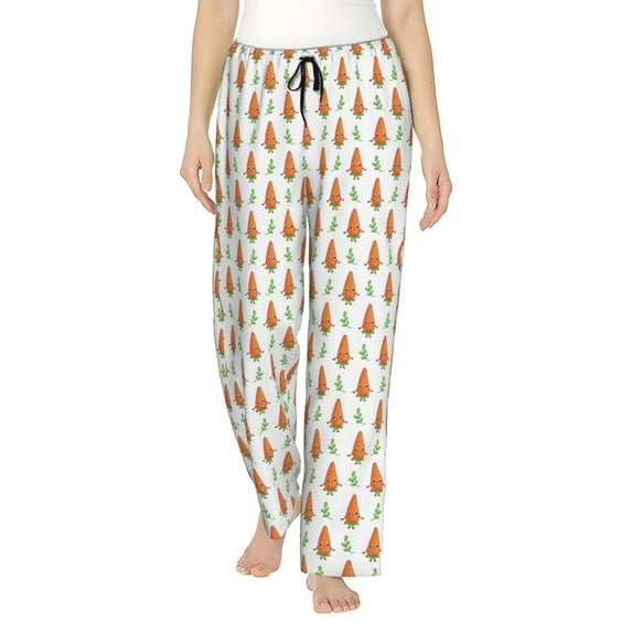 Xecao Cute Carrot Print Women's Straight Lounge Pajama Pants: The Epitome of Relaxed Sleepwear