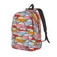 thumbnail image 1 of Xecao Cute Cars Canvas College Laptop Backpack, a durable rucksack designed for both men and women, ideal for travel, school, and daily use-Small, 1 of 5