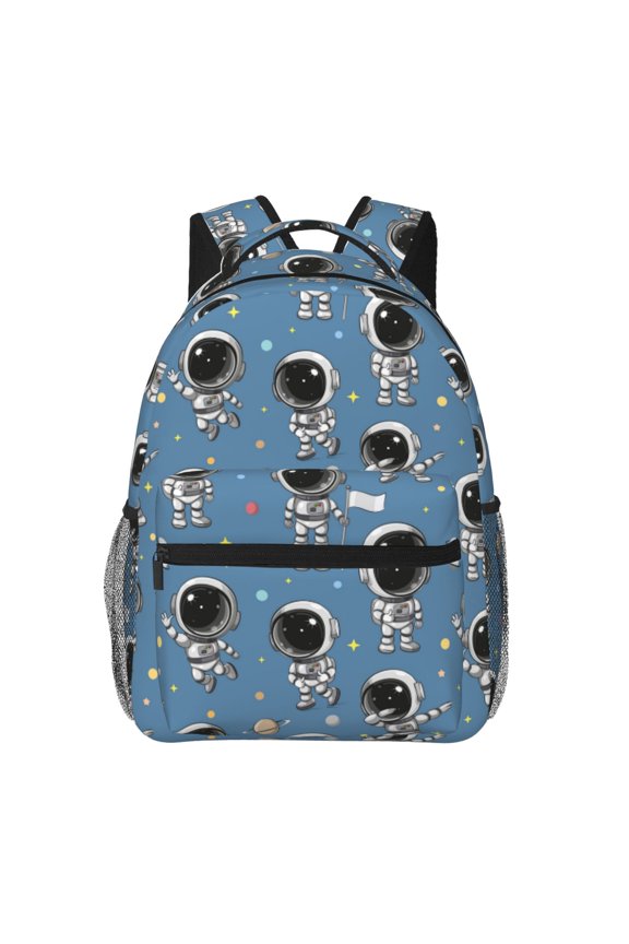 Cute Cartoon Astronaut Backpack, a stylish and functional choice for both men and women, is the perfect basic bookbag for college, work, or travel