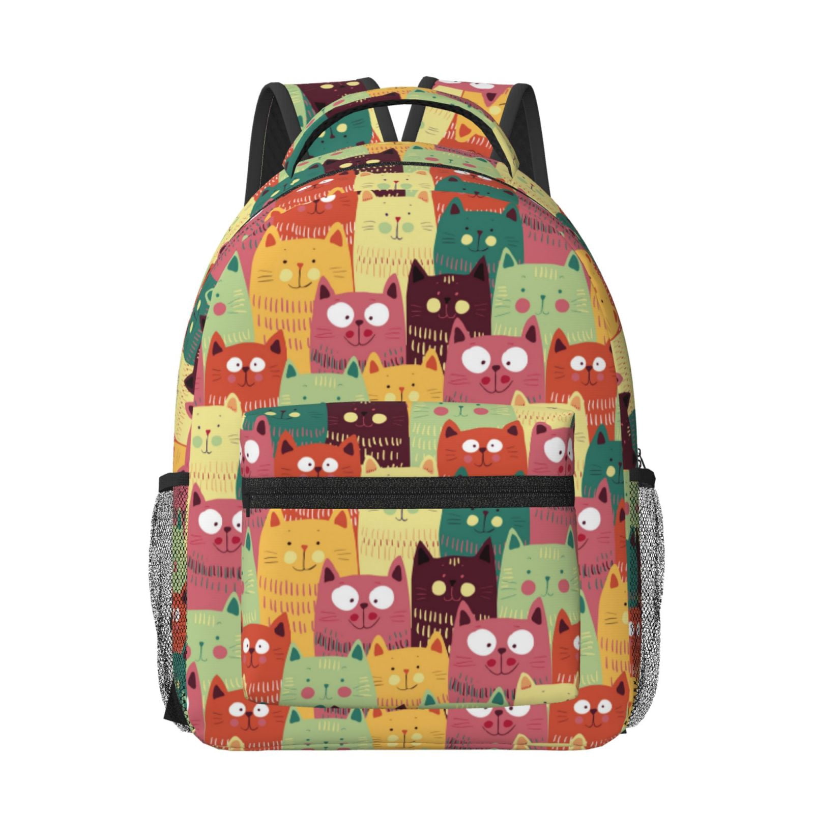 Xecao Cute Cartoon Cat Travel Backpack: A spacious, stylish computer backpack ideal for men and women, perfect for college, school, or daily travels
