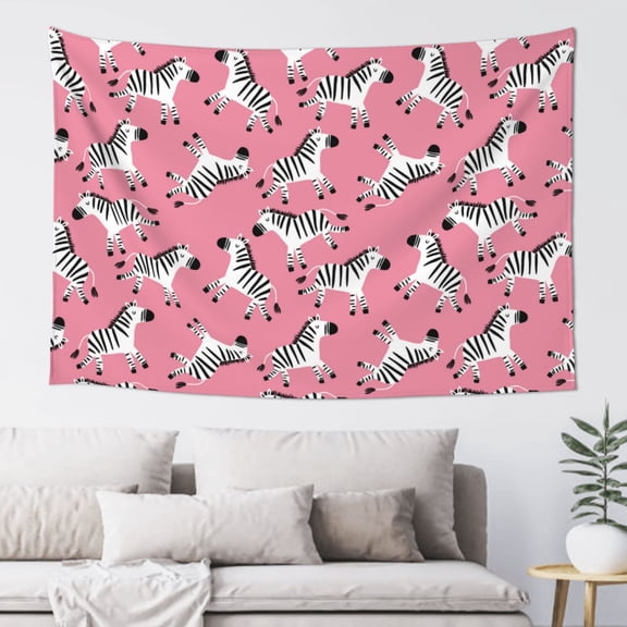 Xecao Cute Cartoon Zebra Print Tapestry, Wall Hanging Room Funny Decor, Backdrop Room Decor for Bedroom Living Room dormitory