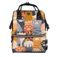 thumbnail image 1 of Xecao Cute Cat Paw print Large Capacity Nappy Bag is a multi-functional waterproof travel backpack, perfect as a nursing bag or mummy backpack for women, 1 of 6