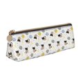 thumbnail image 1 of Xecao Cute Cat Print Leather Pencil Case -Stationery Bag Pen Holder for Work & Office, 1 of 5