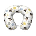 thumbnail image 1 of Xecao Cute Cat Print Memory Foam Cervical Neck Pillow Versatile U-Shaped Pillows for Home,Office,Camping,Travelling,Soft Washable Cover, 1 of 8