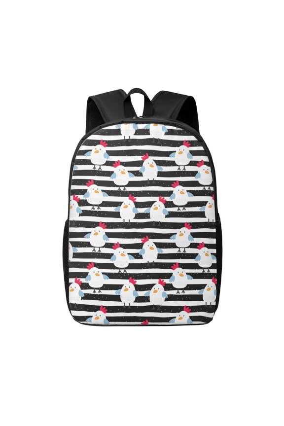 Cute Chicken print Travel Backpack, Large Computer Backpack for Men Women, College School Rucksack Book Bag