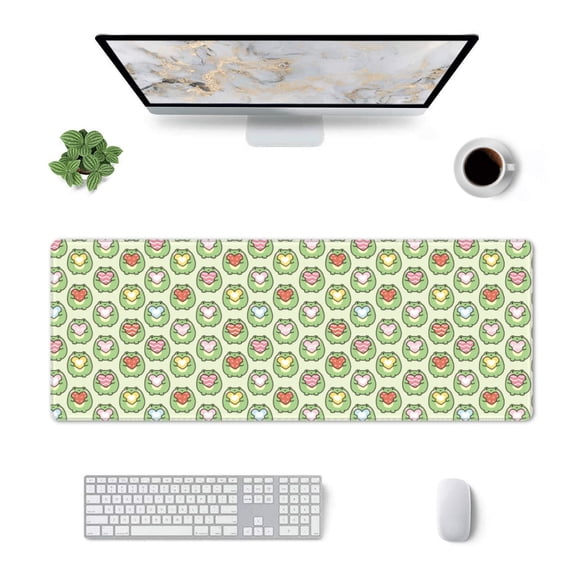 Xecao Cute Chubby Frog for Mouse Pad - Waterproof Extended Contour Mouse Mat, Large Gaming Mousepad Laptop Keyboard Mat with Non-Slip Rubber Base