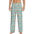 thumbnail image 1 of Xecao Cute Corgi Head Men's Straight Lounge Pajama Pants: The Ultimate in Comfortable Sleepwear, 1 of 9