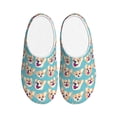 thumbnail image 1 of Xecao Cute Corgi Head Print Cotton Slippers Fuzzy Warm Cozy Slippers Non Slip House Slippers For Indoor Outdoor Cotton Slippers House Slippers-8, 1 of 7