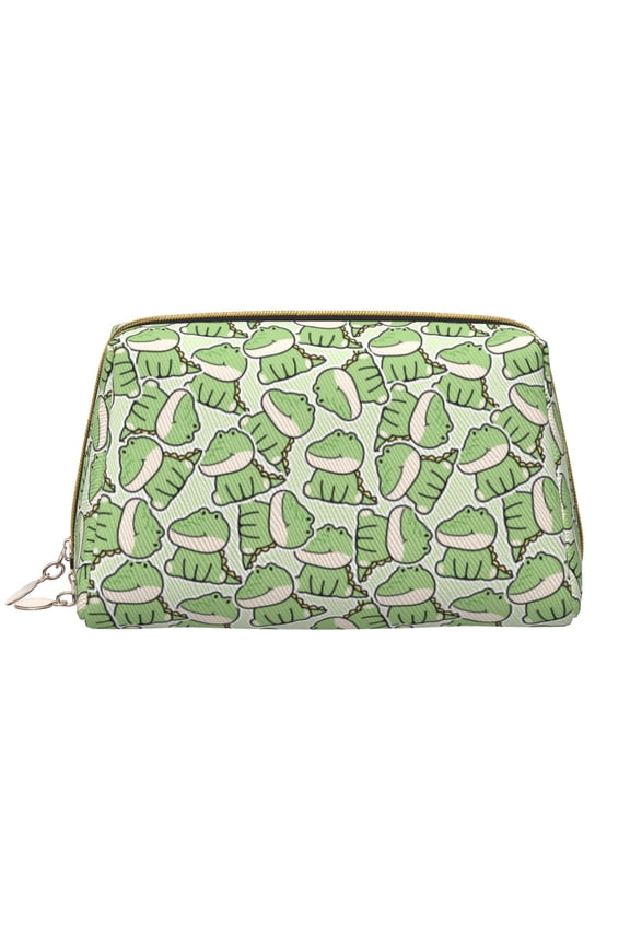 Cute Crocodile Print Fashion Makeup PVC Bag Large Capacity Travel Cosmetic Bag for Women Organizer Toiletry Clutch