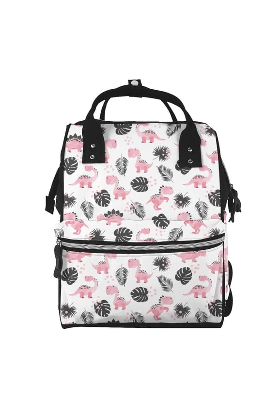 Cute Dinosaur print Large Capacity Nappy Bag is a multi-functional waterproof travel backpack, perfect as a nursing bag or mummy backpack for women