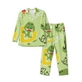 thumbnail image 1 of Xecao Cute Dinosaurs Cartoon Print Pajamas Set Mens Pajamas Long Sleeve Loungewear Two-Piece Sleepwear Button-Down Pjs Set,2PJS-XX-Large, 1 of 7