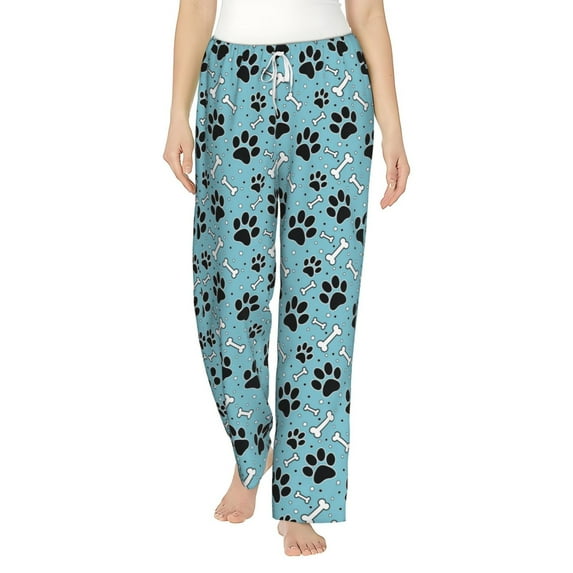 Xecao Cute Dog Footprints Women's Straight Lounge Pajama Pants: The Epitome of Relaxed Sleepwear