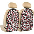 thumbnail image 1 of Xecao Cute Dog Pattern Car Seat Back Protector 2 Pack Large Capacity Pocket, Kick Mats Back Seat Protector, 1 of 8