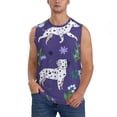 thumbnail image 1 of Xecao Cute Dog Print Men's Tank Top: Sleek Sleeveless Tee for Casual Sports and Beach Occasions-Medium, 1 of 7