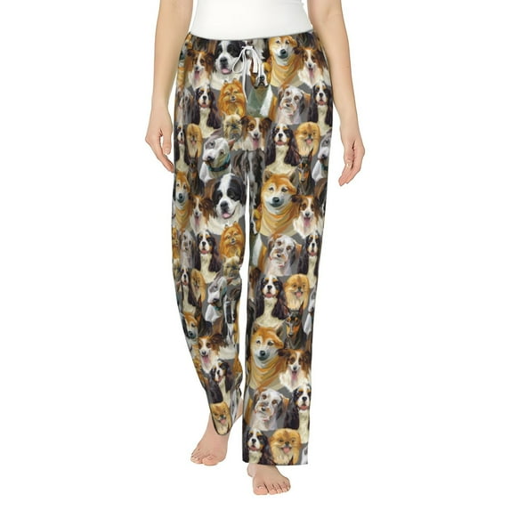 Xecao Cute Dog Women's Straight Lounge Pajama Pants: The Epitome of Relaxed Sleepwear