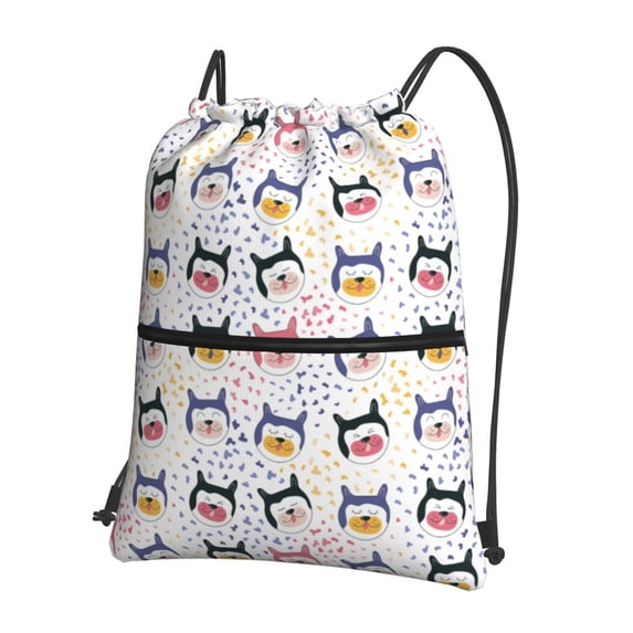 Xecao Cute Dog for Drawstring Bags,Pull String Backpack Bags,String Bag Sackpack
