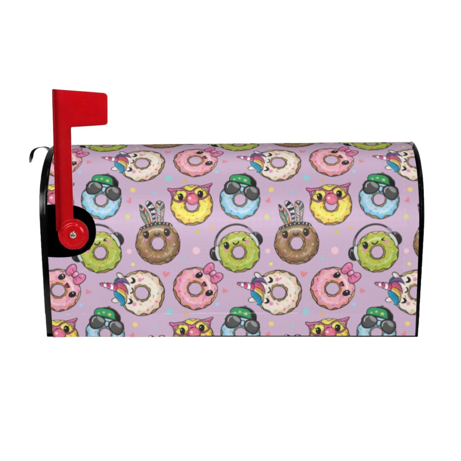 Xecao Cute Donuts for Mailbox Cover with Magnetic Strips, Waterproof and Sunscreen, Adds a Decorative Touch to Your Garden Yard.