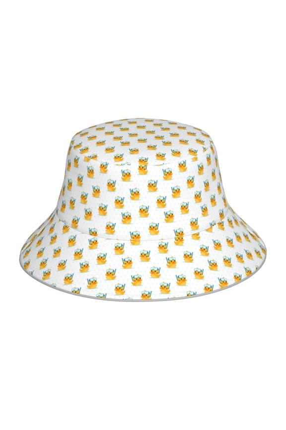 Cute Duck Diver Print Men and Women Night Reflective Hat Runner Cap Visor Bucket Hat Boonie Cap