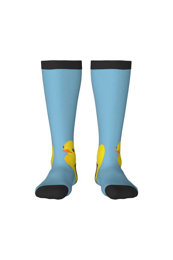 Cute Ducky Print Compression Socks for Both Men And Women for Running, Travel, Flight, Nurse