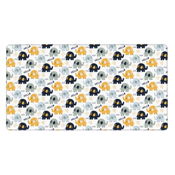 Xecao Cute Elephant for Waterproof Mouse Pad - Extended Contour Mouse Mat, Large Gaming Mousepad Laptop Keyboard Mat with Non-Slip Rubber Base