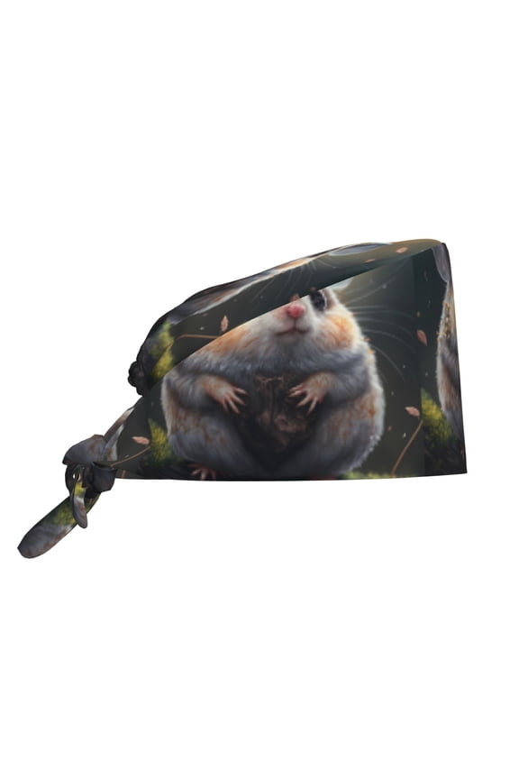 Cute Fat Ball Branch Print Men Women Adjustable Working Cap with Button Unisex Hats Sweatband