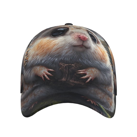 Xecao Cute Fat Ball Branch for Baseball Cap: Unisex, crafted from classic polyester twill fabric, featuring a soft unconstructed design