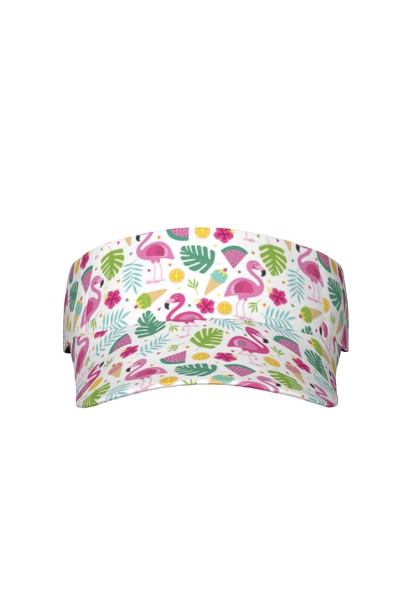 Cute Flamingo for Adult Sun Cap offers versatile sun protection with adjustable Velcro for a secure fit.
