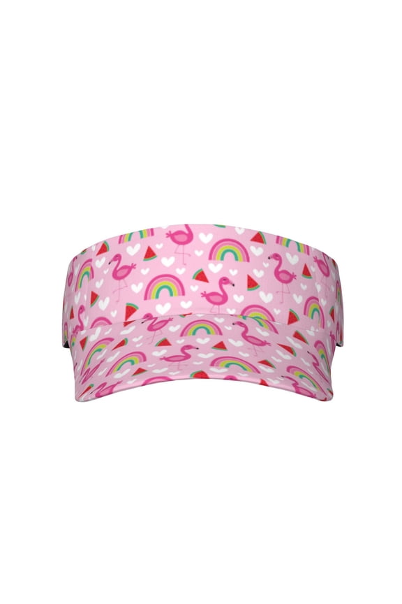 Cute Flamingo for Adult Sun Cap offers versatile sun protection with adjustable Velcro for a secure fit.