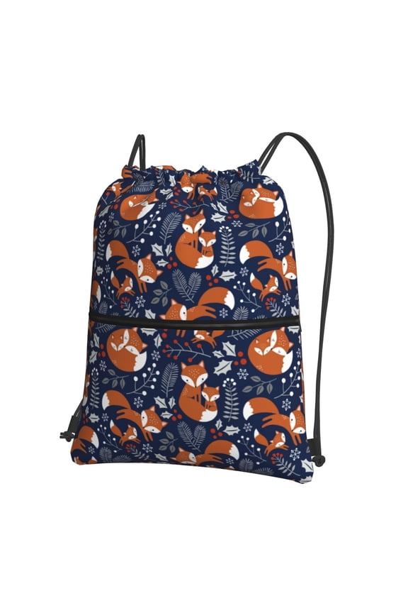 Cute Foxes for Drawstring Bags,Pull String Backpack Bags,String Bag Sackpack