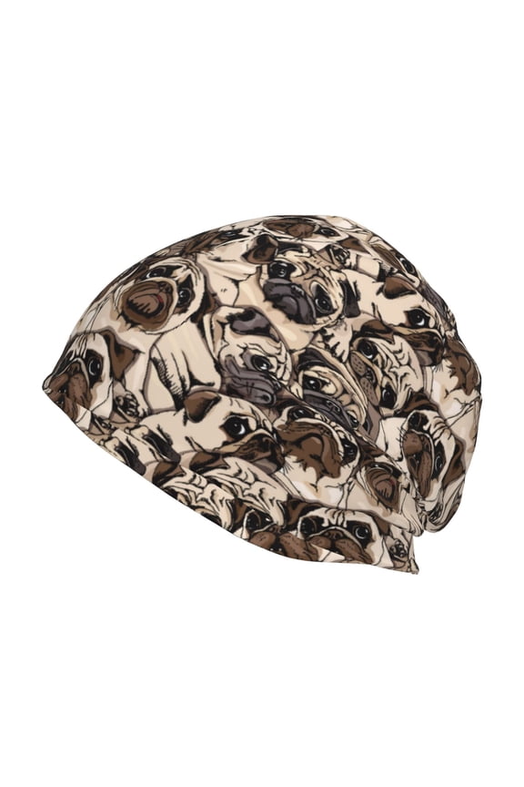 Cute French Bulldog Print Knit Hat,Winter Beanie for Men Women, Beanie Soft Warm Ski Stocking Cuffed Cap