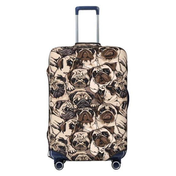Xecao Cute French Bulldog print Elastic Luggage Cover, with double-sided print , is perfect for travel, business, and daily use