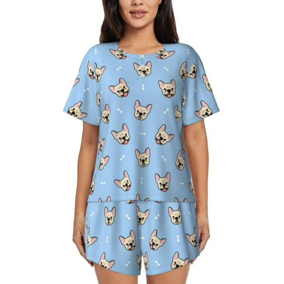 Xecao Cute French Bulldog print Swimsuit for women, Summer-ready, sporty style.Quick-dry fabric. Many sizes & colors.